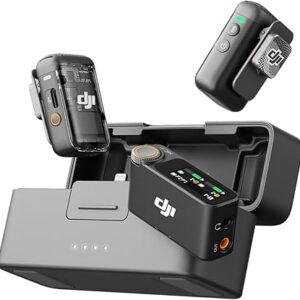 Wireless Lavalier Microphone, Intelligent Noise Cancelling, 32-bit Float Internal Recording, 820 ft.(250m)