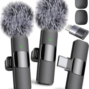 Professional Wireless Microphone for iPhone, iPad, Android, Lavalier Microphone