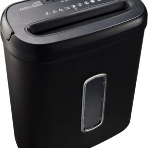 Amazon Basics 8-Sheet Cross Cut Paper Shredder and Credit Card Shredder - Black