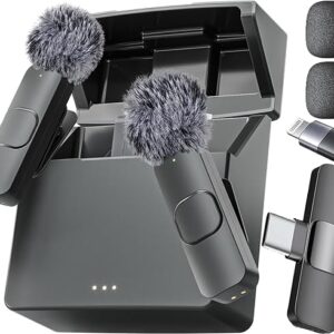 Mini Mic Pro (Latest Model - Wireless Microphone for iPhone, iPad, Android, Lavalier Microphone for Video